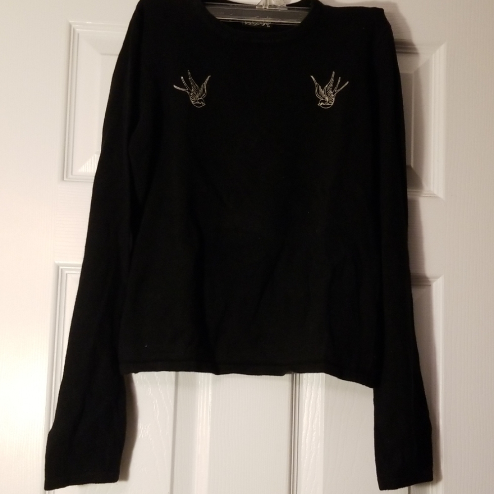 Rock Steady crop sparrow sweater small